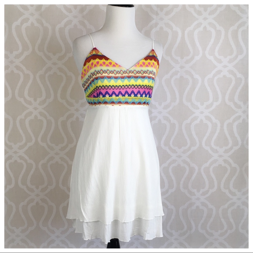 *LAST ONE* Boho Embroidered Double Layer Dress - Picture 5 of 8